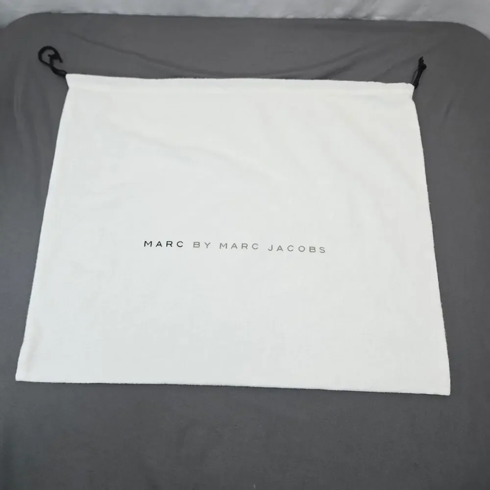 Marc by Marc Jacobs Drawstring Dust Bag White Cotton Flannel Large 22x18